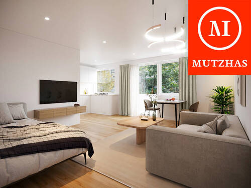 Visualisierung des Wohnzimmers - MUTZHAS - Renoviertes Apartment zum Selbstbezug