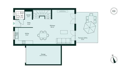 Geräumiges Erdgeschoss im Neubauprojekt Heidegärten - 