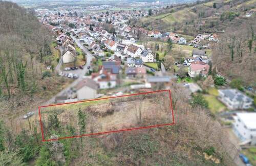 Blick Westen Rheinebene - Grundstück zum Kaufen in Weinheim / Hohensachsen