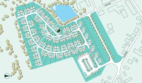 Lageplan des Doppelhauses - 4 Zimmer Doppelhaushälfte in Großpösna