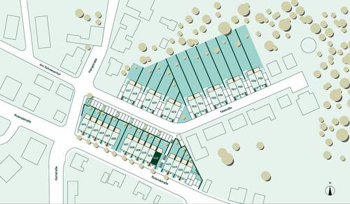 Lage des Reihenhauses im Quartier - 