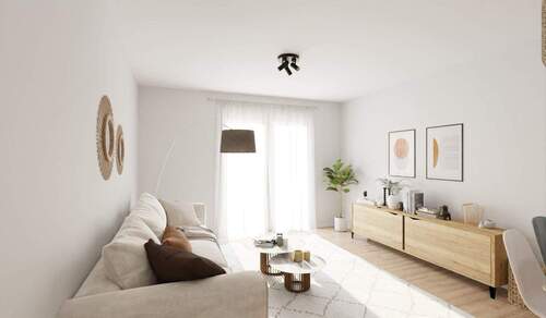 Lichtdurchfluteter Wohnbereich dank bodentiefer Fenster - Modern, komfortabel und energieeffizient Wohnen in Frankfurt (Oder)