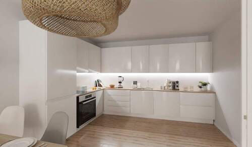 Die offene Wohnküche lädt zum gemeinsamen Kochen ein - 