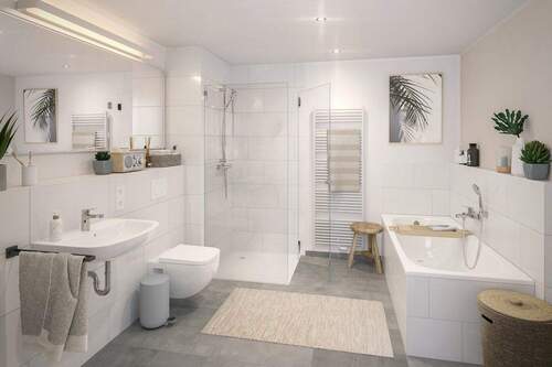 Vollbad_Emma+August - 4 Zimmer Etagenwohnung zum Kaufen in Hamburg / Groß Borstel