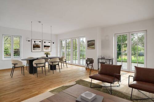 Bild 1 - Zeitlose Architektur & nachhaltiger Komfort - Schöne Erdgeschosswohnung mit Gartenanteil