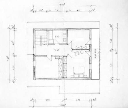 Maße - 2 Zimmer Etagenwohnung zur Miete in Prien am Chiemsee