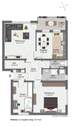 Grundriss der 3-Zimmer-Wohnung - 