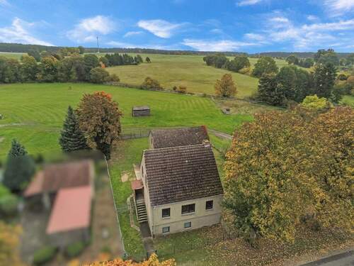 Luftansicht - Familienfreundliches Zuhause mit Weitblick ins Grüne und viel Platz zum Wohlfühlen