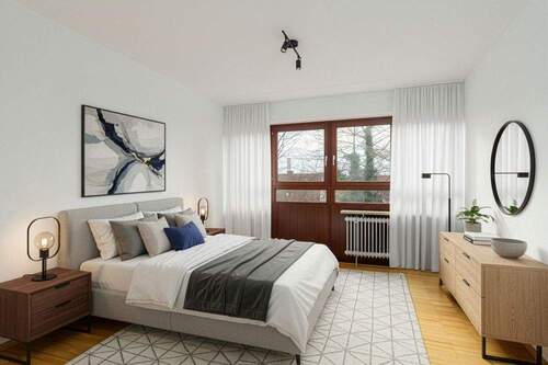 Schlafzimmer KI Staging - 