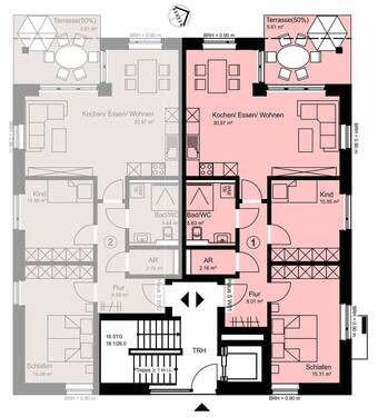 Grundriss Wohnung 1 