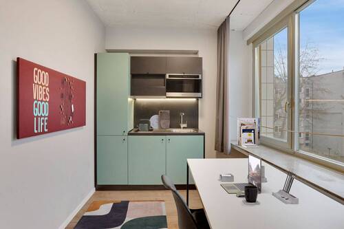 Küchenzeile - 1 Zimmer Etagenwohnung zur Miete in Köln