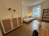 Wohnzimmer - Modernes, zentrales Altbau-Loft - möbliert