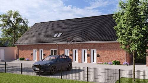 Vorderansicht - VERKAUFT! Provisionsfreie KfW-40 Neubauwohnung in Toplage von Warsingsfehn! (Wohnung 02)