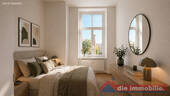 Schlafzimmer mit KI möbliert - 