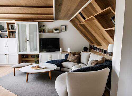 Wohnzimmer 2 OG Ausbaubeispiel - 