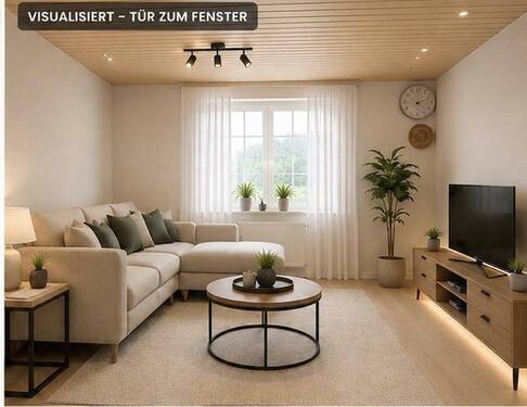 Wohnbeispiel-Wohnzimmer - Charmante 4-Zimmer-Altbauwohnung mit Garten & vielen Extras, grenznah zu Basel
