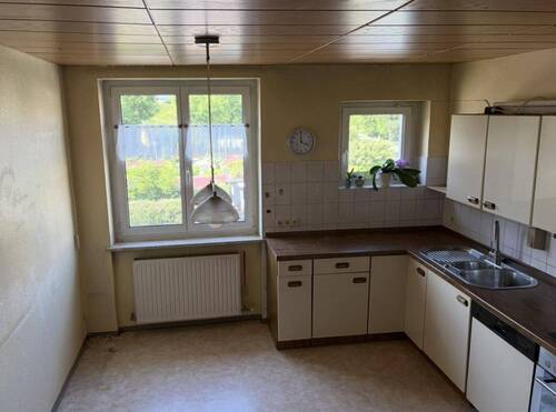 Ist-Zustand-Küche - Etagenwohnung mit 86,70 m&sup2; in Haltingen / Weil am Rhein zum Kaufen