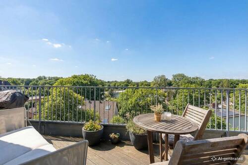 Dachterrasse -Südwest - *Dachgeschossperle in Berlin-Rahnsdorf* *Wohnen über den Dächern *