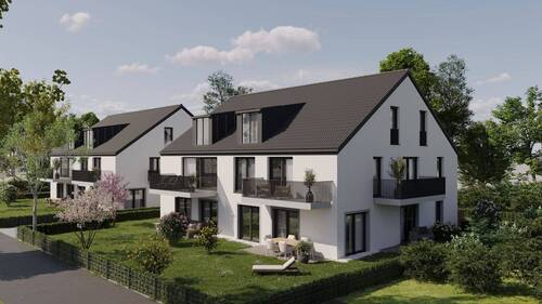Hausansicht (Visualisiert) - 3 Zimmer Etagenwohnung in Haar