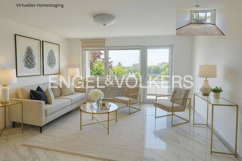 Lichtdurchflutetes Wohnzimmer - 4 Zimmer Etagenwohnung in Erkrath