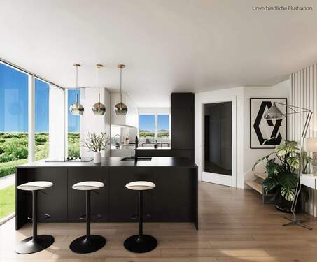 Var. 3 Essbereich und Küche Visualisierung - (KI generiert) - 