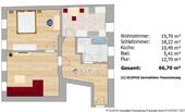 Grundriss - Etagenwohnung mit 66,70 m&sup2; in Meißen zur Miete