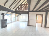 Wohn- und Essbereich mit Kamin - 2 Zimmer Etagenwohnung zur Miete in Grevenbroich / Kapellen