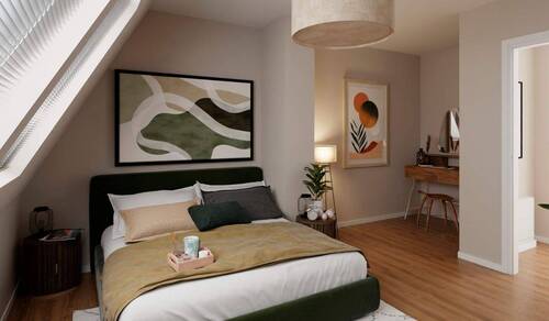 Helles und komfortables Schlafzimmer - 