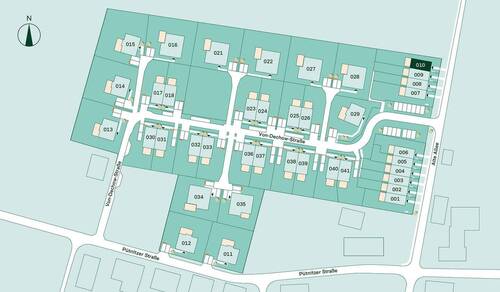Lageplan vom Reihenhaus im Projekt Pütnitzwiese - 