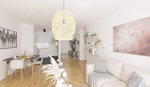 Lichtdurchfluteter Wohnbereich dank bodentiefer Fenster - Komfortabel und modern wohnen in Schönefeld