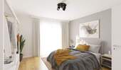 Helles und komfortables Schlafzimmer - 2 Zimmer Etagenwohnung zum Kaufen in Schönefeld