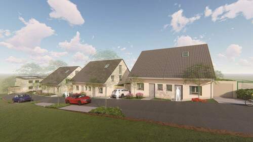 Ansicht - Bauvorhaben in Homberge-Süd: Moderne Doppelhaushälften mit Blick ins Hülsenbecker Tal