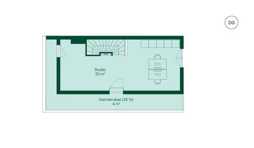 Geräumiges Dachgeschoss mit Dachterrasse - 