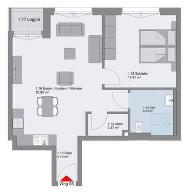 Bild 3 - 2 Zimmer Etagenwohnung in Hamburg