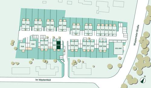 Lage der Doppelhaushälfte 023 im Quartier - 