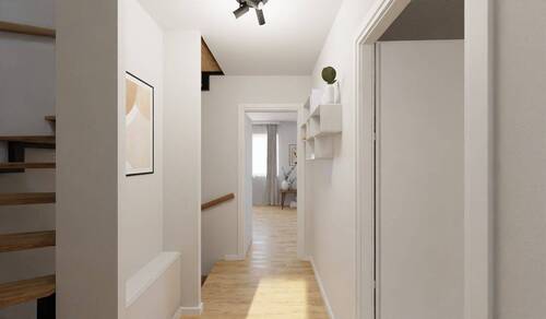 Heller und freundlicher Flur im Obergeschoss - 