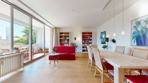 Wohn-/Essbereich Ansicht II - 3 Zimmer Etagenwohnung in Frankfurt am Main