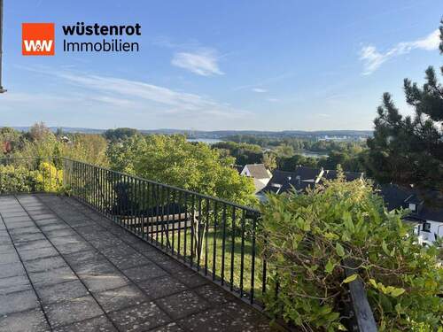 Balkon EG mit Rheinblick - 1 Zimmer Mehrfamilienhaus, Wohnhaus in Neuwied