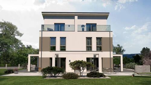 Ansicht Garten - Doppelhaushälfte mit 162,00 m&sup2; in Seeheim-Jugenheim zum Kaufen