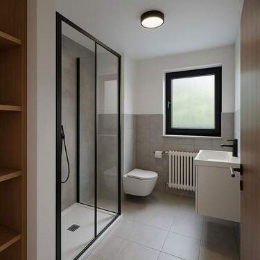 Badezimmer - 2 Zimmer Etagenwohnung in Berghausen