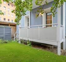 Blick vom Garten zum Balkon.jpg - Etagenwohnung mit 73,00 m² in Würzburg zum Kaufen