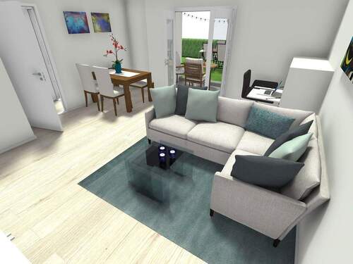 MUSTER Wohnzimmer - Etagenwohnung mit 80,00 m² in Wilkau-Haßlau zur Miete