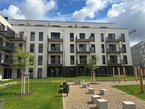Außensicht Innenhof - Neubau - Erstbezug - Moderne 3-Zi.-Wohnung im LagardeCampus, Balkon,