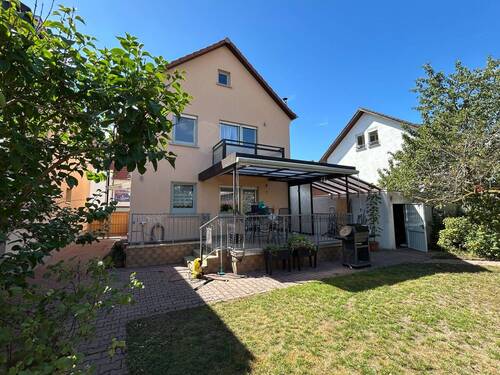 H 548 Terrassenansicht 2.jpeg - 3 Zimmer Einfamilienhaus zum Kaufen in Lampertheim
