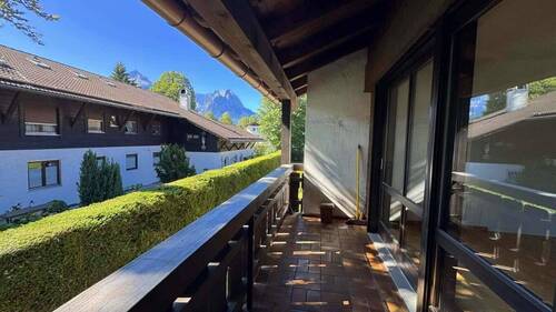 Blick vom Balkon - 2 Zimmer Etagenwohnung in Garmisch-Partenkirchen