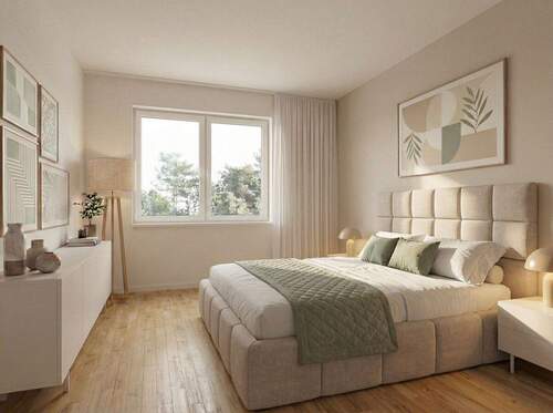Schlafzimmer_Innenvisualisierung - Etagenwohnung mit 64,00 m&sup2; in Ober-Mörlen zum Kaufen
