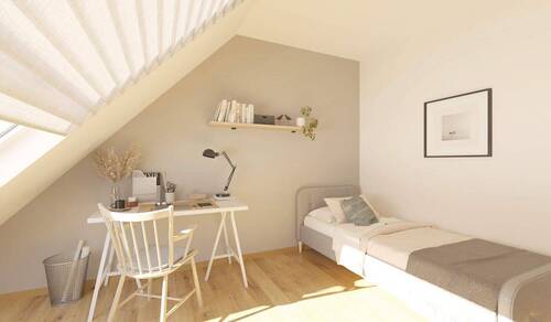 Ein geräumiges Kinderzimmer zum Spielen und Entfal - 