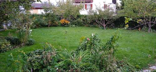 Grundstück Blick in den Garten - Baugrundstück in ruhiger Wohngegend in Raubling