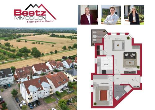 Beetz Immobilien - 2 Zimmer Wohung in guter und ruhiger Lage von Malsch zu verkaufen