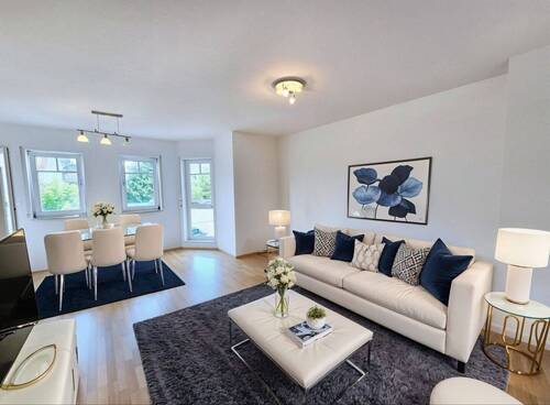 Wohnzimmer mit Einrichtungsvorschlag - 